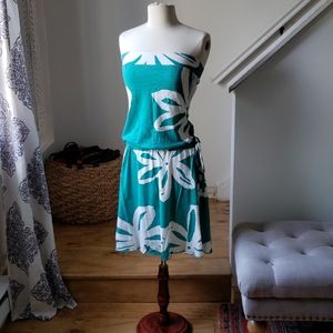 Green strapless Roxy dress, size medium